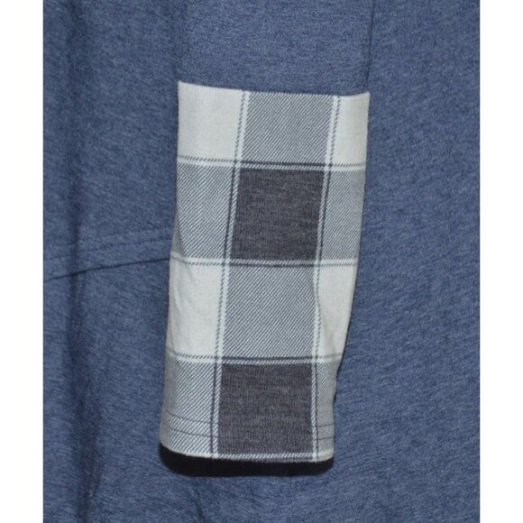 Womens Blue Plaid Long Sleeve Cowl Neck Tunic Shirt Top Size XXL Career Stretch - Picture 6 of 9